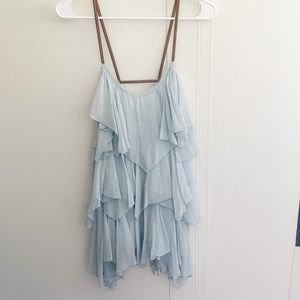 Free people light blue ruffled dress